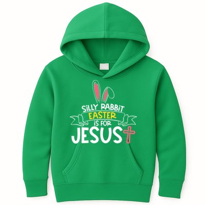 Silly Rabbit Easter Is For Jesus Cross Kids Hoodie