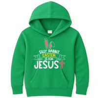 Silly Rabbit Easter Is For Jesus Cross Kids Hoodie