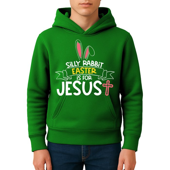 Silly Rabbit Easter Is For Jesus Cross Kids Hoodie