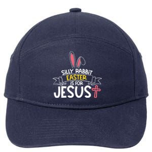 Silly Rabbit Easter Is For Jesus Cross 7-Panel Snapback Hat