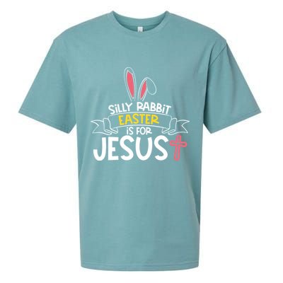 Silly Rabbit Easter Is For Jesus Cross Sueded Cloud Jersey T-Shirt