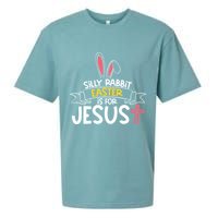 Silly Rabbit Easter Is For Jesus Cross Sueded Cloud Jersey T-Shirt