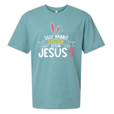 Silly Rabbit Easter Is For Jesus Cross Sueded Cloud Jersey T-Shirt