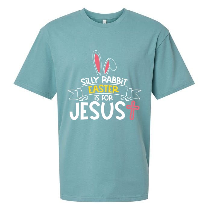 Silly Rabbit Easter Is For Jesus Cross Sueded Cloud Jersey T-Shirt