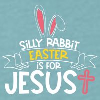 Silly Rabbit Easter Is For Jesus Cross Sueded Cloud Jersey T-Shirt