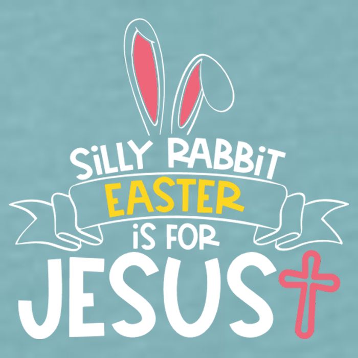 Silly Rabbit Easter Is For Jesus Cross Sueded Cloud Jersey T-Shirt