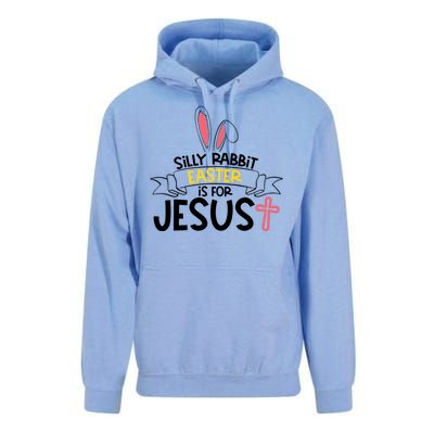 Silly Rabbit Easter Is For Jesus Cross Unisex Surf Hoodie