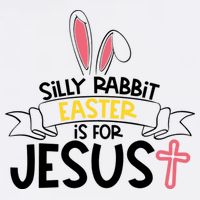 Silly Rabbit Easter Is For Jesus Cross Garment-Dyed Sweatshirt