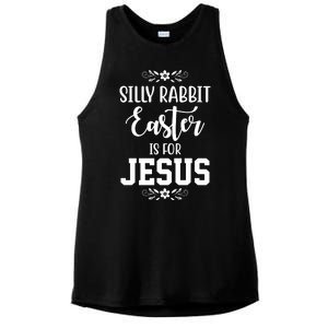 Silly Rabbit Easter Is For Jesus Funny Christianity Ladies PosiCharge Tri-Blend Wicking Tank