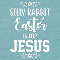 Silly Rabbit Easter Is For Jesus Funny Christianity Sueded Cloud Jersey T-Shirt
