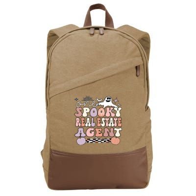 Spooky Real Estate Agent Halloween Cotton Canvas Backpack