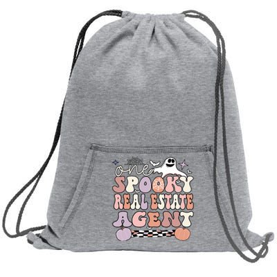 Spooky Real Estate Agent Halloween Sweatshirt Cinch Pack Bag