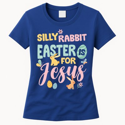 Silly Rabbit Easter Is For Jesus Easter Gift Womens T-Shirt