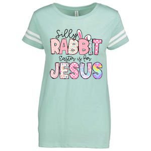 Silly Rabbit Easter Is For Jesus Funny Enza Ladies Jersey Football T-Shirt