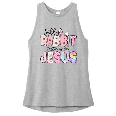 Silly Rabbit Easter Is For Jesus Funny Ladies PosiCharge Tri-Blend Wicking Tank