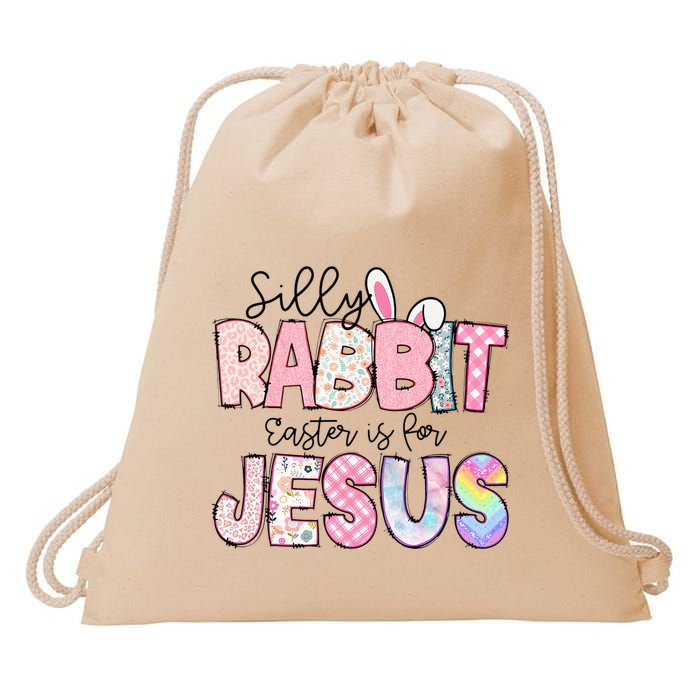 Silly Rabbit Easter Is For Jesus Funny Drawstring Bag