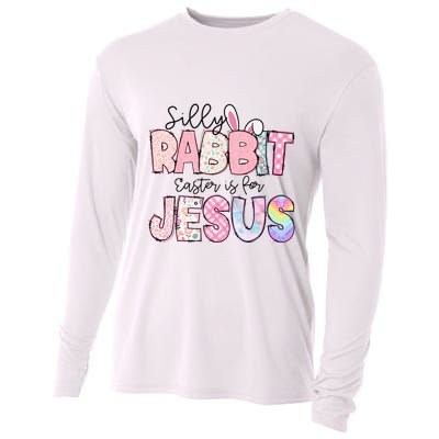 Silly Rabbit Easter Is For Jesus Funny Cooling Performance Long Sleeve Crew