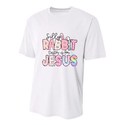 Silly Rabbit Easter Is For Jesus Funny Youth Performance Sprint T-Shirt