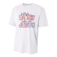 Silly Rabbit Easter Is For Jesus Funny Youth Performance Sprint T-Shirt