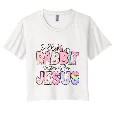 Silly Rabbit Easter Is For Jesus Funny Crop Top