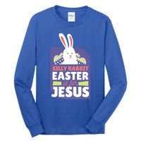 Silly Rabbit Easter Is For Jesus Funny Christian Great Gift Tall Long Sleeve T-Shirt