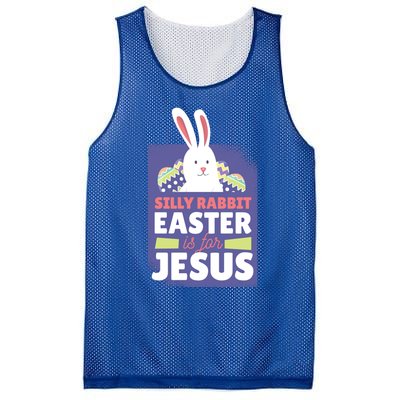 Silly Rabbit Easter Is For Jesus Funny Christian Great Gift Mesh Reversible Basketball Jersey Tank