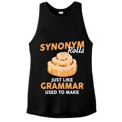 Synonym Rolls English Teacher Student Grammar Pun Learner Meaningful Gift Ladies PosiCharge Tri-Blend Wicking Tank