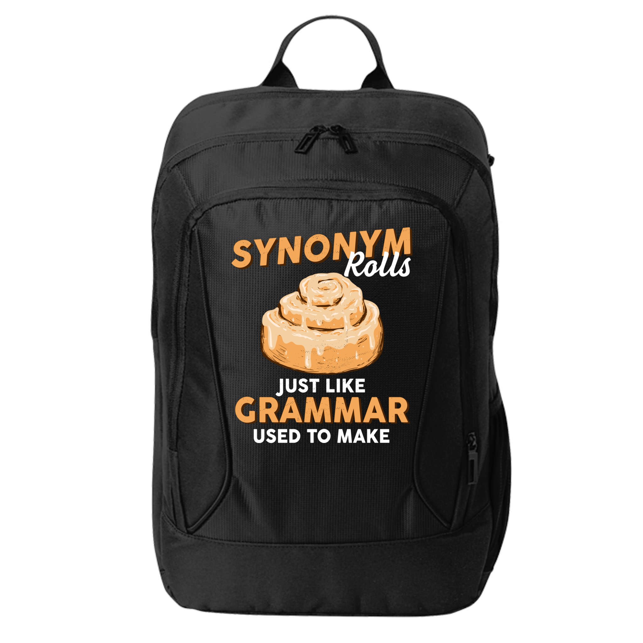 Synonym Rolls English Teacher Student Grammar Pun Learner Meaningful Gift City Backpack