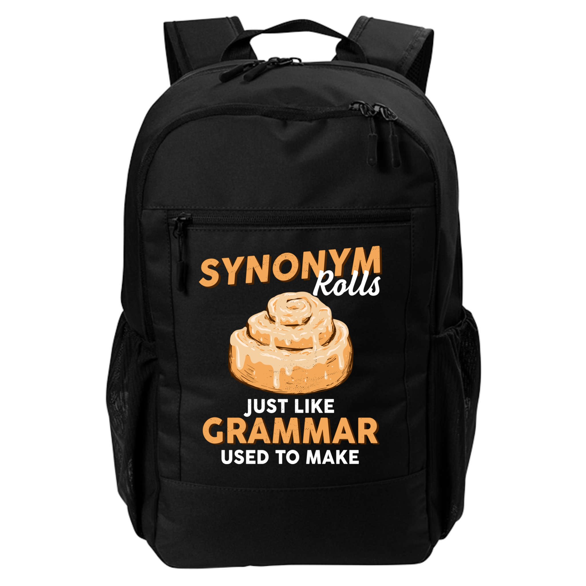 Synonym Rolls English Teacher Student Grammar Pun Learner Meaningful Gift Backpack
