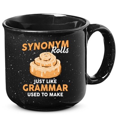 Synonym Rolls English Teacher Student Grammar Pun Learner Meaningful Gift 15oz Campfire Ceramic Mug