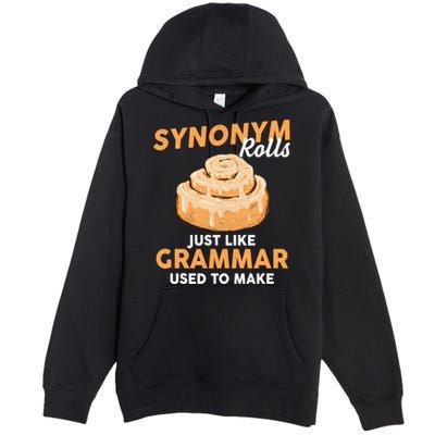Synonym Rolls English Teacher Student Grammar Pun Learner Meaningful Gift Premium Pullover Hoodie