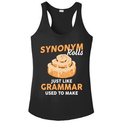 Synonym Rolls English Teacher Student Grammar Pun Learner Meaningful Gift Ladies PosiCharge Competitor Racerback Tank