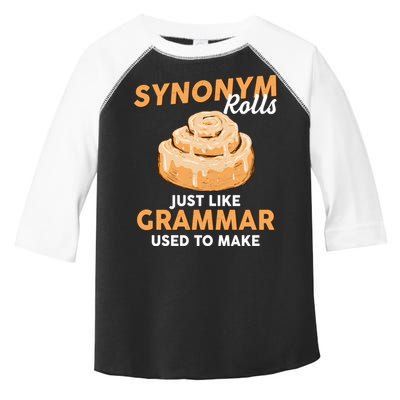 Synonym Rolls English Teacher Student Grammar Pun Learner Meaningful Gift Toddler Fine Jersey T-Shirt