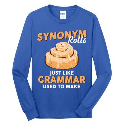 Synonym Rolls English Teacher Student Grammar Pun Learner Meaningful Gift Tall Long Sleeve T-Shirt