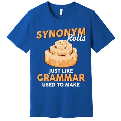 Synonym Rolls English Teacher Student Grammar Pun Learner Meaningful Gift Premium T-Shirt
