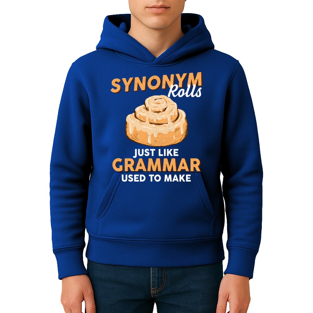 Synonym Rolls English Teacher Student Grammar Pun Learner Meaningful Gift Kids Hoodie