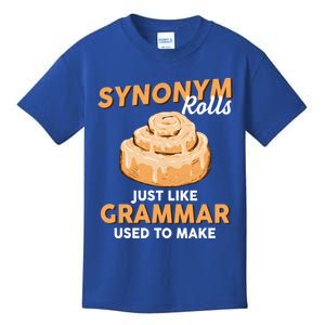 Synonym Rolls English Teacher Student Grammar Pun Learner Meaningful Gift Kids T-Shirt