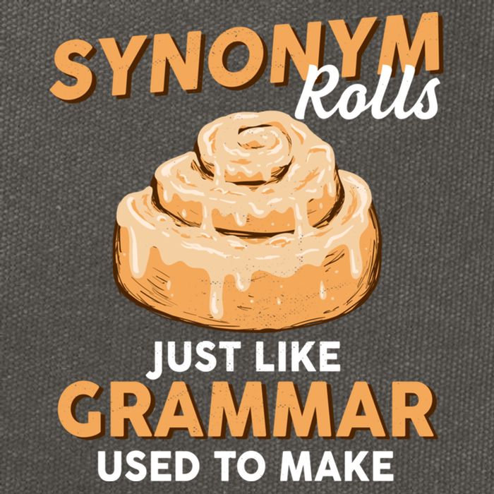 Synonym Rolls English Teacher Student Grammar Pun Learner Meaningful Gift Cotton Canvas Backpack