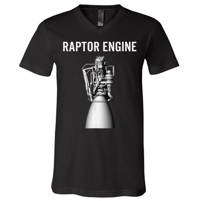 Starship Raptor Engine For Space Explorer  Rocket Scientist V-Neck T-Shirt