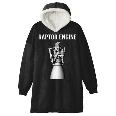 Starship Raptor Engine For Space Explorer  Rocket Scientist Hooded Wearable Blanket