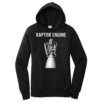 Starship Raptor Engine For Space Explorer  Rocket Scientist Women's Pullover Hoodie