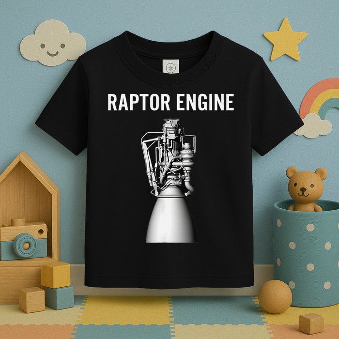 Starship Raptor Engine For Space Explorer  Rocket Scientist Toddler T-Shirt
