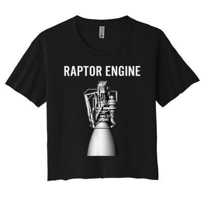 Starship Raptor Engine For Space Explorer  Rocket Scientist Crop Top