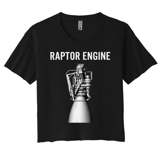Starship Raptor Engine For Space Explorer  Rocket Scientist Crop Top