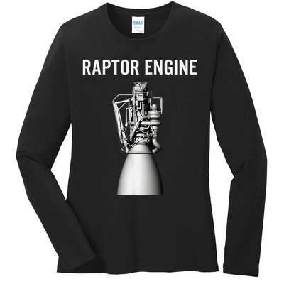 Starship Raptor Engine For Space Explorer  Rocket Scientist Ladies Long Sleeve Shirt