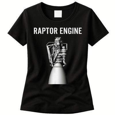 Starship Raptor Engine For Space Explorer  Rocket Scientist Womens T-Shirt
