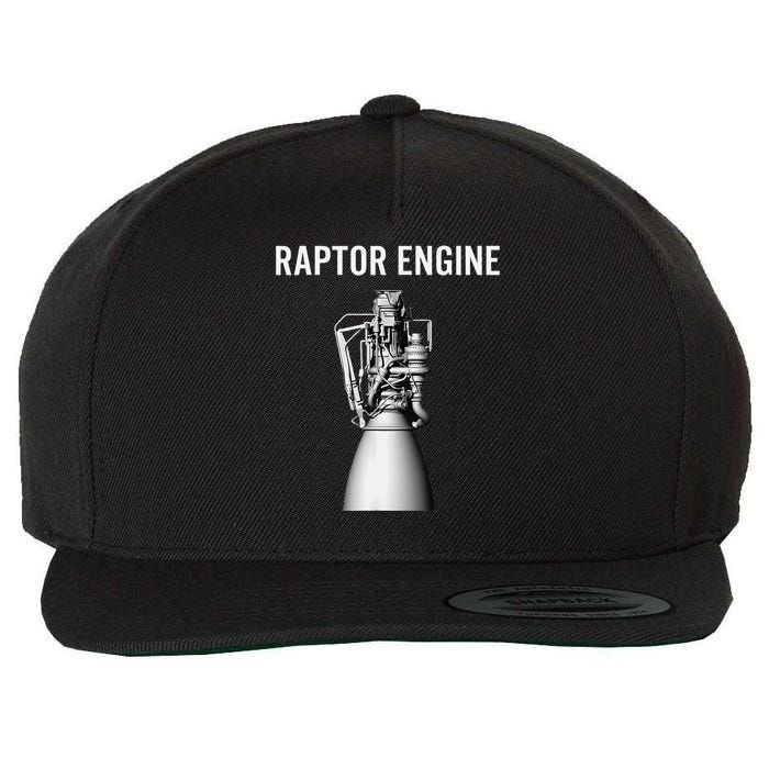 Starship Raptor Engine For Space Explorer  Rocket Scientist Wool Snapback Cap