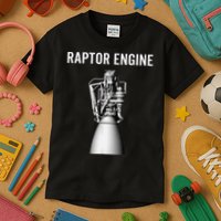 Starship Raptor Engine For Space Explorer  Rocket Scientist Kids T-Shirt