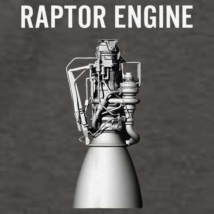 Starship Raptor Engine For Space Explorer  Rocket Scientist Vector Backpack