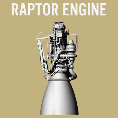 Starship Raptor Engine For Space Explorer  Rocket Scientist T-Shirt